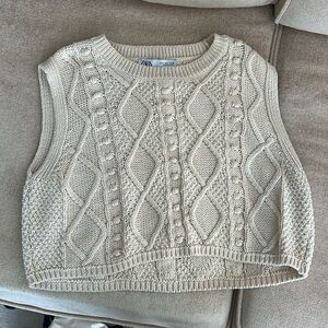 ZARA cropped sweater vest